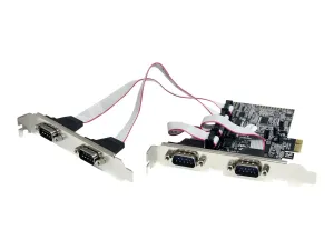 Startech Carte PCI Express avec 4 Ports DB-9 RS232 - miniature 1
