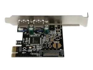 Startech Carte contrôleur PCIe à 2 ports USB 3.0 - miniature 1