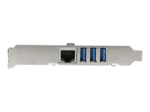 StarTech .com Carte PCI Express à 3 ports USB 3.0 et 1 port Gigabit Ethernet avec UASP