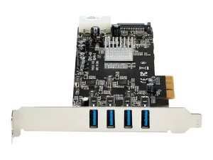 Startech Carte contrôleur PCI Express à 4 ports USB 3.0 avec 4 voies dédiées de 5 Gb/s, UASP et alimentation SATA / LP4 - miniature 3