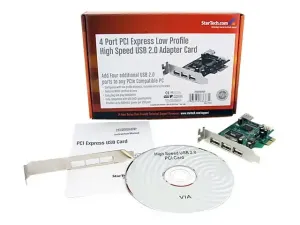 StarTech .com Carte contrôleur PCIe à 4 ports USB 2.0