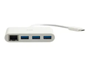 C2G USB C Ethernet and 3 Port USB Hub White - miniature 4