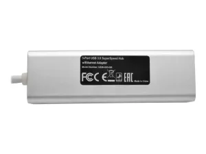 Eaton Tripp Lite Series USB 3.0 SuperSpeed to Gigabit Ethernet NIC Network Adapter w/ 3 Port USB Hub - miniature 4