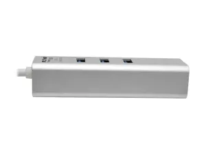 Eaton Tripp Lite Series USB 3.0 SuperSpeed to Gigabit Ethernet NIC Network Adapter w/ 3 Port USB Hub - miniature 5