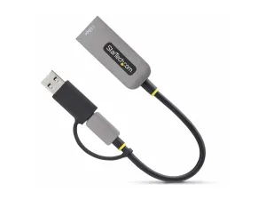 Startech USB-C to Ethernet Adapter w/USB-A Adapter, Realtek RTL8153B - miniature 3