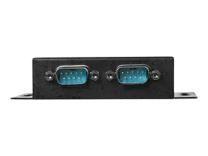 StarTech .com Hub adaptateur industriel USB vers série 2 ports à fixation murale avec clips de rail DIN - miniature 2