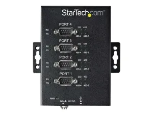 Startech Hub industriel USB vers série RS232 / RS422 / RS485 à 4 ports avec protection électrostatique (ESD) 15 kV