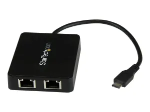 StarTech .com Adaptateur réseau USB-C vers 2 ports Gigabit Ethernet avec port USB 3.0 (Type-A) (US1GC301AU2R) - miniature 3