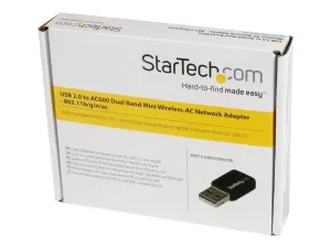 StarTech .com Mini adaptateur / Clé USB 2.0 WiFi 802.11ac - miniature 3