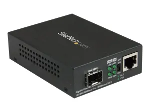 Startech Convertisseur RJ45 Gigabit Ethernet sur Fibre Optique avec SFP Ouvert - miniature 1