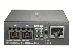 StarTech .com Convertisseur de média Gigabit Ethernet fibre optique SC monomode - miniature 1