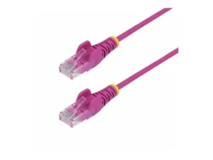 StarTech .com 2.5m Pink Slim CAT6 Ethernet Cable, Snagless, 28AWG, LSZH - miniature 1