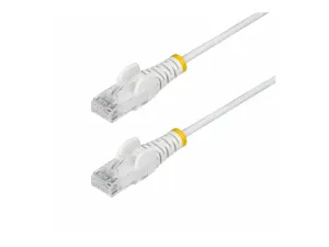 StarTech .com 2.5m White Slim CAT6 Ethernet Cable, Snagless, 28AWG, LSZH - miniature 1