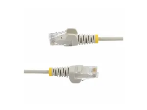 StarTech .com 15m Gray Slim CAT6 Ethernet Cable, Snagless, 28AWG, LSZH - miniature 2