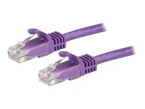 StarTech .com 7.5m CAT6 Ethernet Cable, 10 Gigabit Snagless RJ45 650MHz 100W PoE Patch Cord, CAT 6 10GbE UTP Network Cable w/Strain Relief, Purple, Wiring is UL Certified/TIA - miniature 1