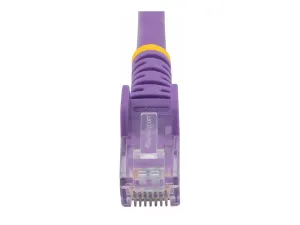 StarTech .com 7.5m CAT6 Ethernet Cable, 10 Gigabit Snagless RJ45 650MHz 100W PoE Patch Cord, CAT 6 10GbE UTP Network Cable w/Strain Relief, Purple, Wiring is UL Certified/TIA - miniature 5