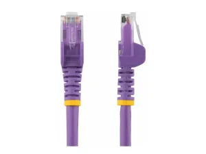 StarTech .com 7.5m CAT6 Ethernet Cable, 10 Gigabit Snagless RJ45 650MHz 100W PoE Patch Cord, CAT 6 10GbE UTP Network Cable w/Strain Relief, Purple, Wiring is UL Certified/TIA - miniature 4