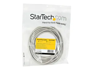 StarTech .com 10m CAT6A Ethernet Cable, 10 Gigabit Shielded Snagless RJ45 100W PoE Patch Cord, CAT 6A 10GbE STP Network Cable w/Strain Relief, Grey, UL Certified Wiring/TIA - miniature 5