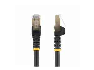 StarTech .com 1.5m CAT6A Ethernet Cable, 10 Gigabit Shielded Snagless RJ45 100W PoE Patch Cord, CAT 6A 10GbE STP Network Cable w/Strain Relief, Black, UL Certified Wiring/TIA - miniature 1
