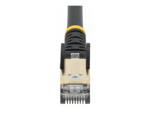 StarTech .com 2m CAT6A Ethernet Cable, 10 Gigabit Shielded Snagless RJ45 100W PoE Patch Cord, CAT 6A 10GbE STP Network Cable w/Strain Relief, Black, UL Certified Wiring/TIA - miniature 2