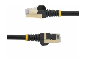 StarTech .com 2m CAT6A Ethernet Cable, 10 Gigabit Shielded Snagless RJ45 100W PoE Patch Cord, CAT 6A 10GbE STP Network Cable w/Strain Relief, Black, UL Certified Wiring/TIA - miniature 3
