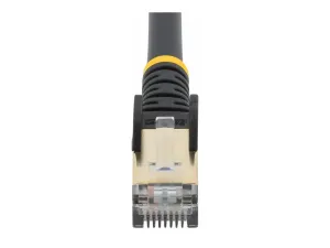 StarTech .com 2m CAT6A Ethernet Cable, 10 Gigabit Shielded Snagless RJ45 100W PoE Patch Cord, CAT 6A 10GbE STP Network Cable w/Strain Relief, Black, UL Certified Wiring/TIA - miniature 5