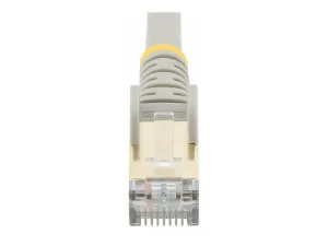 StarTech .com 5m CAT6A Ethernet Cable, 10 Gigabit Shielded Snagless RJ45 100W PoE Patch Cord, CAT 6A 10GbE STP Network Cable w/Strain Relief, Grey, UL Certified Wiring/TIA - miniature 5