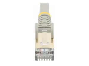 StarTech .com 5m CAT6A Ethernet Cable, 10 Gigabit Shielded Snagless RJ45 100W PoE Patch Cord, CAT 6A 10GbE STP Network Cable w/Strain Relief, Grey, UL Certified Wiring/TIA - miniature 2
