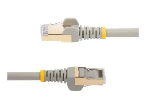 StarTech .com 5m CAT6A Ethernet Cable, 10 Gigabit Shielded Snagless RJ45 100W PoE Patch Cord, CAT 6A 10GbE STP Network Cable w/Strain Relief, Grey, UL Certified Wiring/TIA - miniature 4
