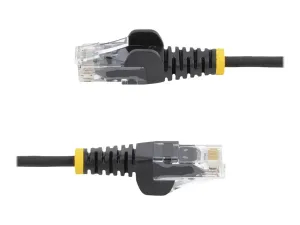 StarTech .com 2m Slim LSZH CAT6 Ethernet Cable, 10 Gigabit Snagless RJ45 100W PoE Patch Cord, CAT 6 10GbE UTP Network Cable w/Strain Relief, Black, ETL, Low Smoke Zero Halogen - miniature 2