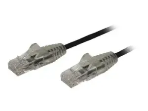 StarTech .com 2.5m Slim LSZH CAT6 Ethernet Cable, 10 Gigabit Snagless RJ45 100W PoE Patch Cord, CAT 6 10GbE UTP Network Cable w/Strain Relief, Black, ETL/Low Smoke Zero Halogen - miniature 1