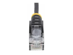 StarTech .com 2.5m Slim LSZH CAT6 Ethernet Cable, 10 Gigabit Snagless RJ45 100W PoE Patch Cord, CAT 6 10GbE UTP Network Cable w/Strain Relief, Black, ETL/Low Smoke Zero Halogen - miniature 2