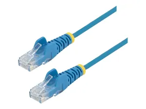 StarTech .com 2.5m Slim LSZH CAT6 Ethernet Cable, 10 Gigabit Snagless RJ45 100W PoE Patch Cord, CAT 6 10GbE UTP Network Cable w/Strain Relief, Blue, ETL, Low Smoke Zero Halogen - miniature 4