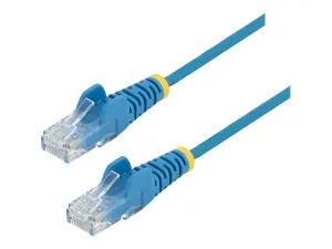 StarTech .com 2.5m Slim LSZH CAT6 Ethernet Cable, 10 Gigabit Snagless RJ45 100W PoE Patch Cord, CAT 6 10GbE UTP Network Cable w/Strain Relief, Blue, ETL, Low Smoke Zero Halogen - miniature 1