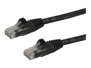 StarTech .com 15m CAT6 Ethernet Cable, 10 Gigabit Snagless RJ45 650MHz 100W PoE Patch Cord, CAT 6 10GbE UTP Network Cable w/Strain Relief, Black, Wiring is UL Certified/TIA - miniature 5