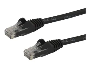 StarTech .com 15m CAT6 Ethernet Cable, 10 Gigabit Snagless RJ45 650MHz 100W PoE Patch Cord, CAT 6 10GbE UTP Network Cable w/Strain Relief, Black, Wiring is UL Certified/TIA - miniature 1