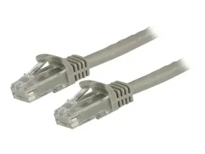 StarTech .com 15m CAT6 Ethernet Cable, 10 Gigabit Snagless RJ45 650MHz 100W PoE Patch Cord, CAT 6 10GbE UTP Network Cable w/Strain Relief, Grey, Wiring is UL Certified/TIA - miniature 5