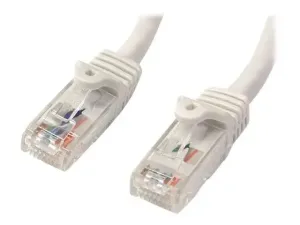StarTech .com 2m CAT6 Ethernet Cable, 10 Gigabit Snagless RJ45 650MHz 100W PoE Patch Cord, CAT 6 10GbE UTP Network Cable w/Strain Relief, White, Wiring is UL Certified/TIA - miniature 1