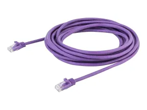StarTech .com 5m CAT6 Ethernet Cable, 10 Gigabit Snagless RJ45 650MHz 100W PoE Patch Cord, CAT 6 10GbE UTP Network Cable w/Strain Relief, Purple, Wiring is UL Certified/TIA - miniature 1