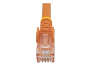 StarTech .com 7.5m CAT6 Ethernet Cable, 10 Gigabit Snagless RJ45 650MHz 100W PoE Patch Cord, CAT 6 10GbE UTP Network Cable w/Strain Relief, Orange, Wiring is UL Certified/TIA - miniature 5