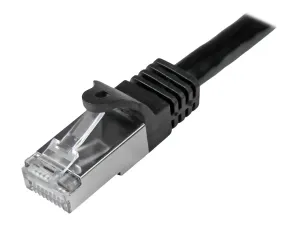 Startech 2m CAT6 Ethernet Cable, 10 Gigabit Shielded Snagless RJ45 100W PoE Patch Cord, CAT 6 10GbE SFTP Network Cable w/Strain Relief, Black, Wiring is UL Certified/TIA - miniature 4