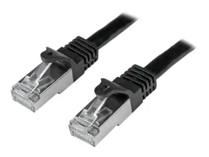 Startech 2m CAT6 Ethernet Cable, 10 Gigabit Shielded Snagless RJ45 100W PoE Patch Cord, CAT 6 10GbE SFTP Network Cable w/Strain Relief, Black, Wiring is UL Certified/TIA - miniature 3