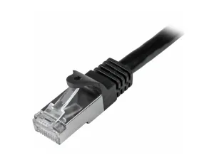 Startech 50cm CAT6 Ethernet Cable, 10 Gigabit Shielded Snagless RJ45 100W PoE Patch Cord, CAT 6 10GbE SFTP Network Cable w/Strain Relief, Black, Wiring is UL Certified/TIA - miniature 5