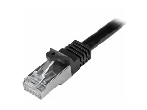 Startech 50cm CAT6 Ethernet Cable, 10 Gigabit Shielded Snagless RJ45 100W PoE Patch Cord, CAT 6 10GbE SFTP Network Cable w/Strain Relief, Black, Wiring is UL Certified/TIA - miniature 3