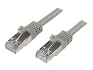 Startech 5m CAT6 Ethernet Cable, 10 Gigabit Shielded Snagless RJ45 100W PoE Patch Cord, CAT 6 10GbE SFTP Network Cable w/Strain Relief, Grey, Wiring is UL Certified/TIA - miniature 1