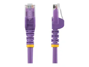 StarTech .com 50cm CAT6 Ethernet Cable, 10 Gigabit Snagless RJ45 650MHz 100W PoE Patch Cord, CAT 6 10GbE UTP Network Cable w/Strain Relief, Purple, Wiring is UL Certified/TIA - miniature 4