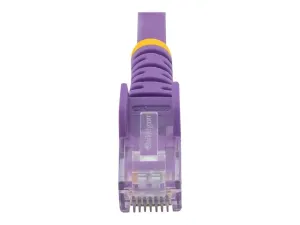 StarTech .com 50cm CAT6 Ethernet Cable, 10 Gigabit Snagless RJ45 650MHz 100W PoE Patch Cord, CAT 6 10GbE UTP Network Cable w/Strain Relief, Purple, Wiring is UL Certified/TIA - miniature 2
