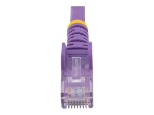 StarTech .com 50cm CAT6 Ethernet Cable, 10 Gigabit Snagless RJ45 650MHz 100W PoE Patch Cord, CAT 6 10GbE UTP Network Cable w/Strain Relief, Purple, Wiring is UL Certified/TIA - miniature 1
