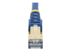 StarTech .com 7m CAT6A Ethernet Cable, 10 Gigabit Shielded Snagless RJ45 100W PoE Patch Cord, CAT 6A 10GbE STP Network Cable w/Strain Relief, Blue, UL Certified Wiring/TIA - miniature 5
