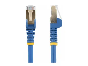 StarTech .com 7m CAT6A Ethernet Cable, 10 Gigabit Shielded Snagless RJ45 100W PoE Patch Cord, CAT 6A 10GbE STP Network Cable w/Strain Relief, Blue, UL Certified Wiring/TIA - miniature 1